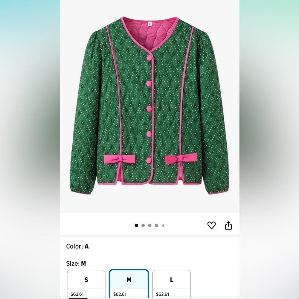 Green and Pink Women's Jacket
